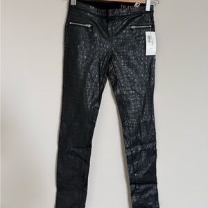 Blank NYC Croc Embossed Faux Leather Leggings Size 8 NWT